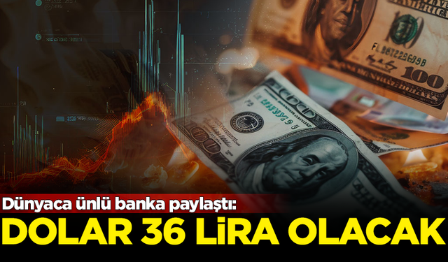 Dünyaca ünlü banka paylaştı! Dolar o tarihte 36 Lira olacak