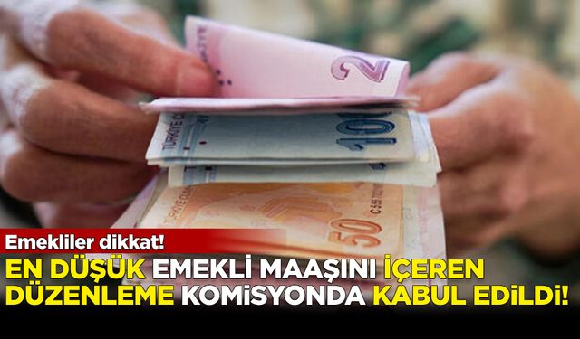 Emekliler dikkat! En düşük emekli maaşınıda içeren düzenleme kabul edildi