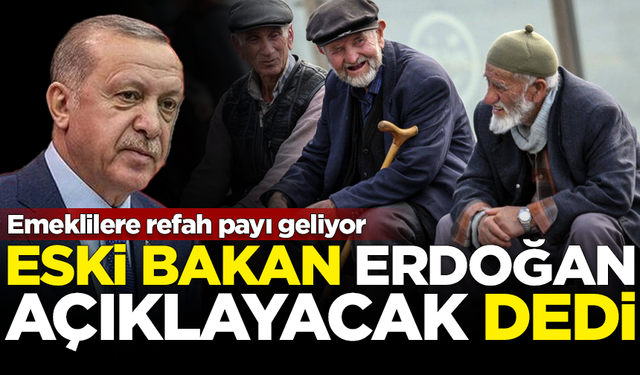 Emeklilere refah payı geliyor! Eski Bakan, 'Erdoğan açıklayacak' dedi