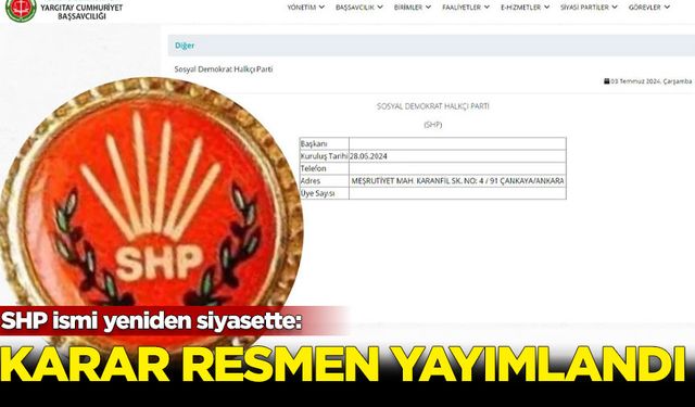 SHP ismi yeniden siyasette