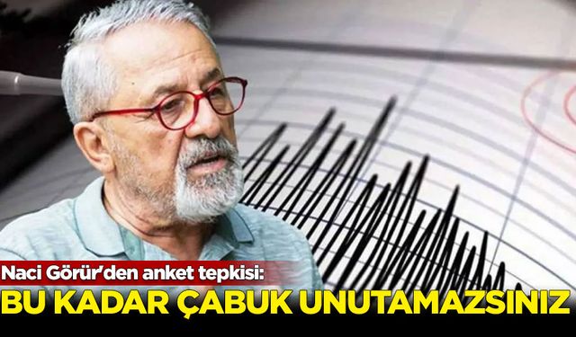 Naci Görür'den anket tepkisi: Bu kadar çabuk unutamazsınız