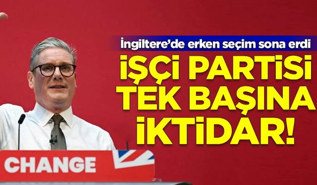 Rishi Sunak'a  soğuk duş! İngiltere'de İşçi Partisi tek başına iktidar