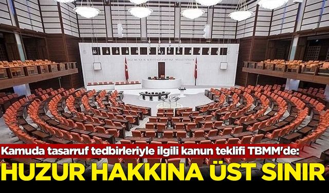 Kamuda tasarruf tedbirleriyle ilgili kanun teklifi TBMM'de