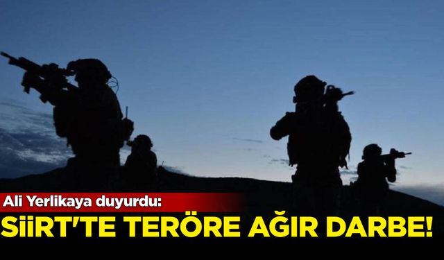 Ali Yerlikaya duyurdu! Siirt'te teröre ağır darbe...