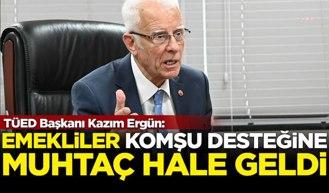 TÜED Başkanı Kazım Ergün: Emekliler komşu desteğine muhtaç hale geldi