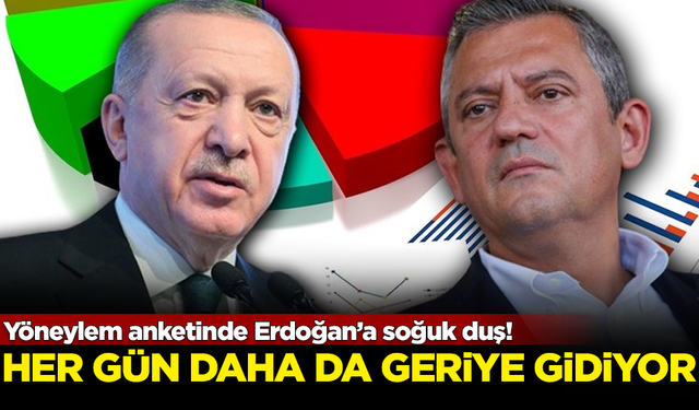 Yöneylem anketinde Erdoğan'a soğuk duş! Her gün daha da geriye düşüyor