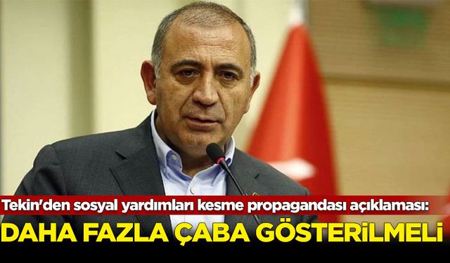 Gürsel Tekin'den sosyal yardımları kesme propagandası açıklaması: Daha fazla çaba gösterilmeli