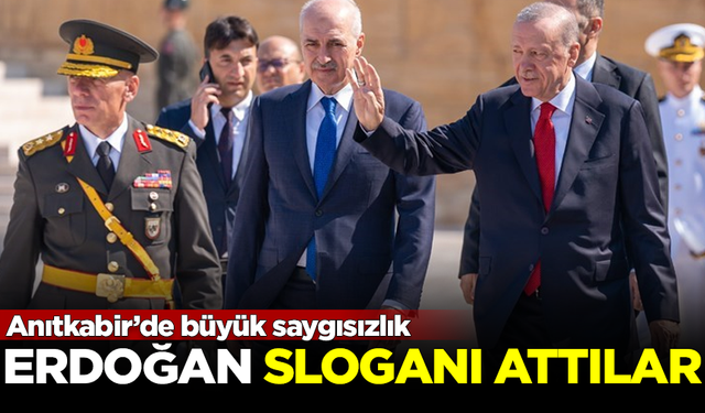 Anıtkabir'de yine aynı saygısızlık! 'Erdoğan' sloganları attılar