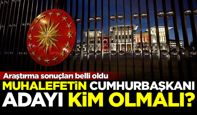 Muhalefetin Cumhurbaşkanı Adayı kim olmalı? İşte anket sonuçları...