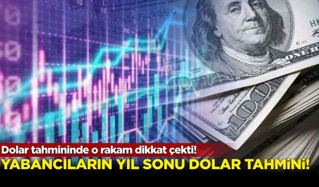 O rakam dikkat çekti! Yabancıların yıl sonu dolar tahmini