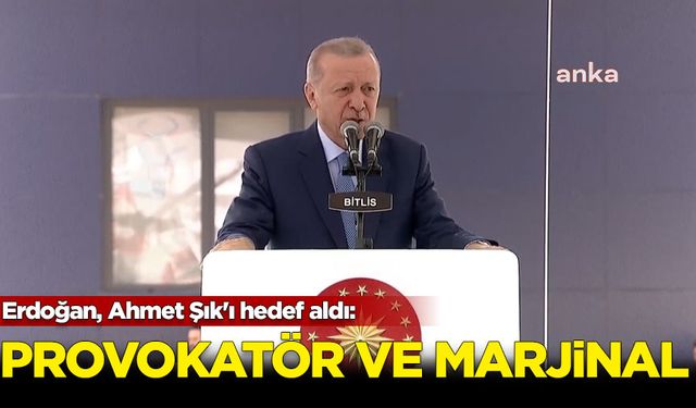 Erdoğan, Ahmet Şık'ı hedef aldı: Provokatör ve marjinal