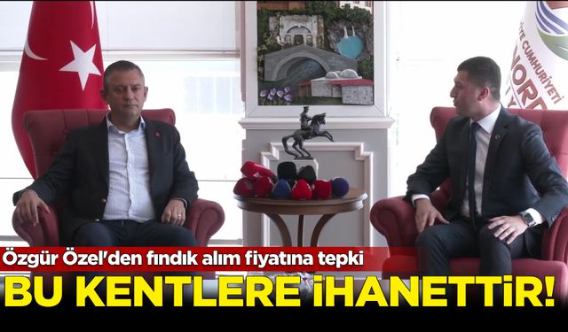 Özgür Özel'den fındık alım fiyatına tepki: "Bu kentlere ihanettir"