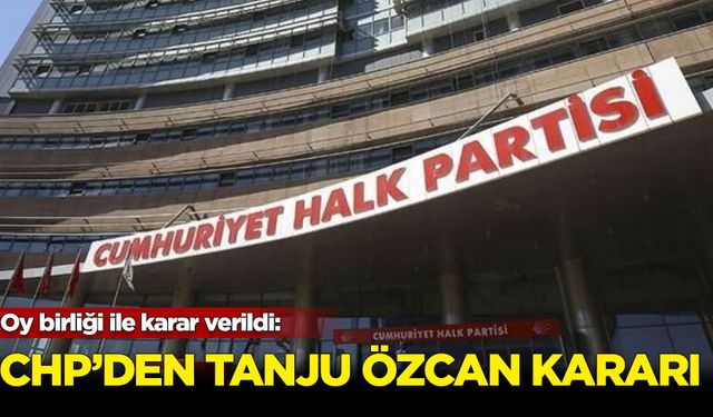 CHP'den Tanju Özcan kararı