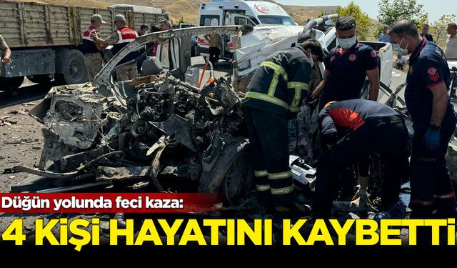 Düğün yolunda feci kaza: 4 kişi hayatını kaybetti