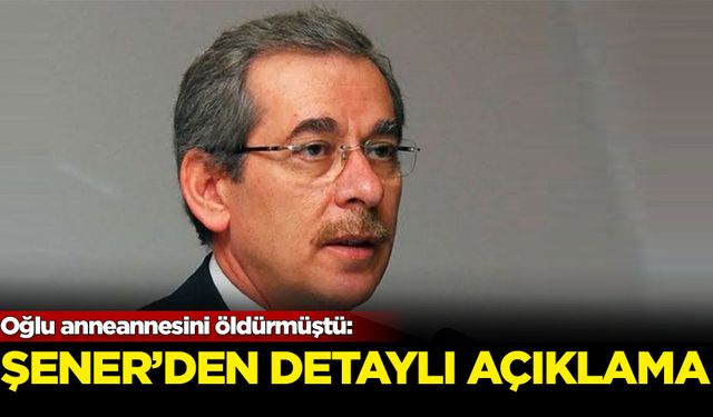 Abdüllatif Şener'den anneannesini öldüren oğlu ile ilgili açıklama