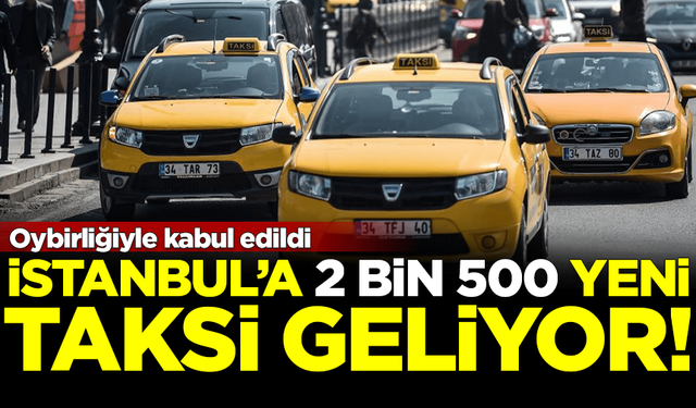 Oybirliğiyle kabul edildi! İstanbul'a 2 bin 500 yeni taksi geliyor