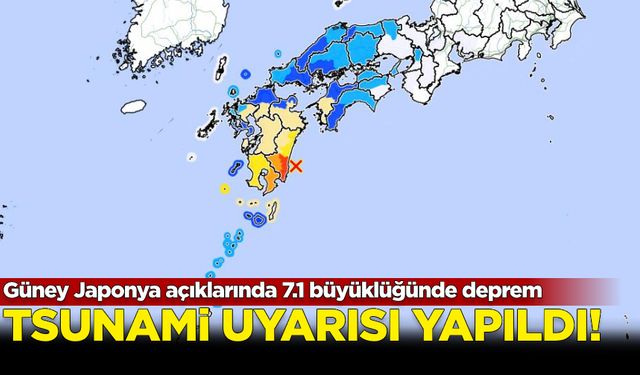 Güney Japonya açıklarında 7.1 büyüklüğünde deprem