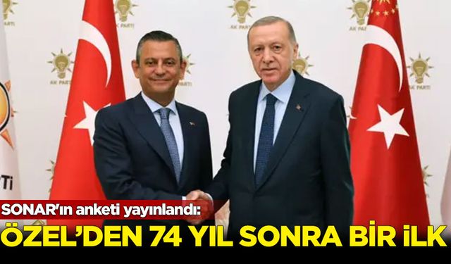 SONAR'ın anketi yayınlandı: Özel'den 74 yıl sonra bir ilk