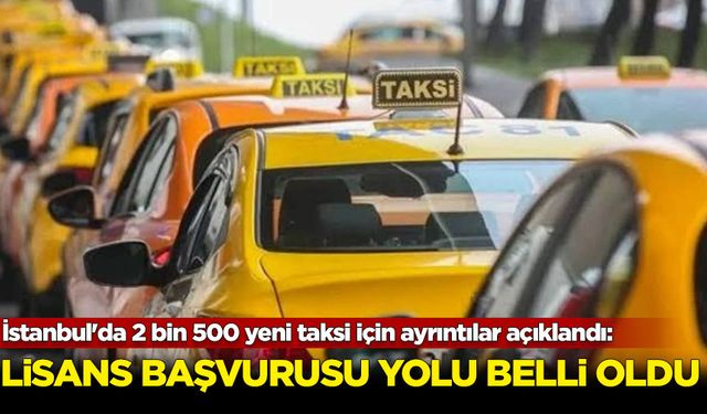 İstanbul'da 2 bin 500 yeni taksi için ayrıntılar belli oldu