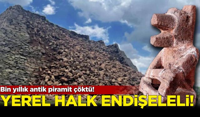 Bin yıllık antik piramit çöktü, yerel halk tedirgin