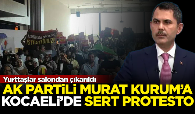 AK Partili Murat Kurum'a, Kocaeli'de sert protesto! Yurttaşlar salondan çıkarıldı