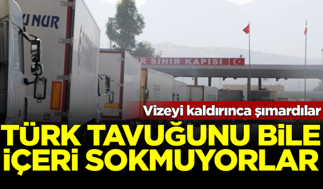 Vizeyi kaldırınca şımardılar! Türk tavuğunu bile içeri sokmuyorlar