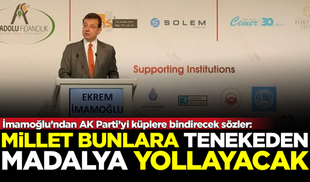 İmamoğlu'ndan AK Parti'ye sert sözler: Millet teneke madalya yollayacak