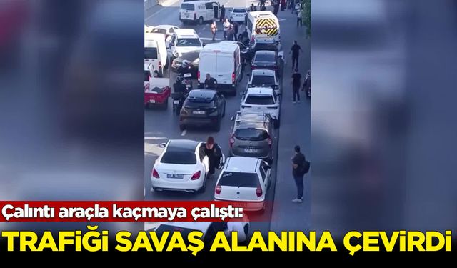 Çalıntı araçla kaçmaya çalıştı: Trafiği savaş alanına çevirdi