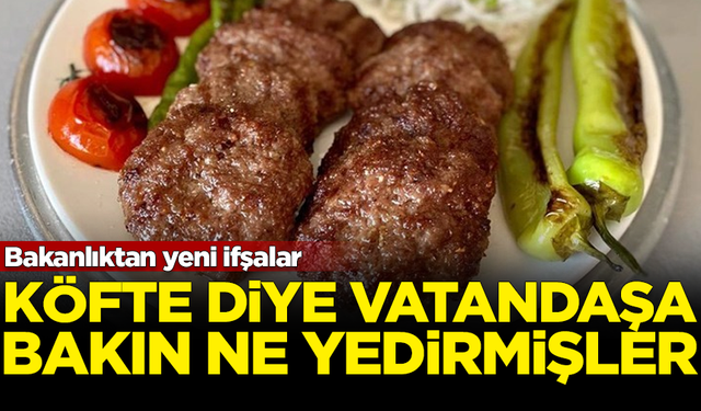 Bakanlıktan yeni ifşa! Köfte diye bakın ne yedirmişler