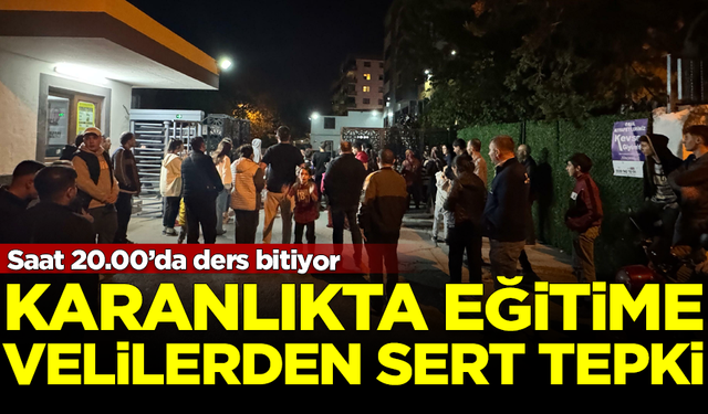 İzmir'de karanlıkta eğitim tepkisi! Veliler ayağa kalktı