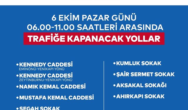 ''İstanbul’u Koşuyorum Avrupa'' etabı nedeniyle yarın bazı yollar kapatılacak