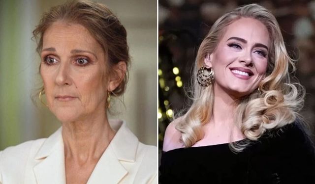 Celine Dion ve Adele sahnede duygusal anlar yaşadı