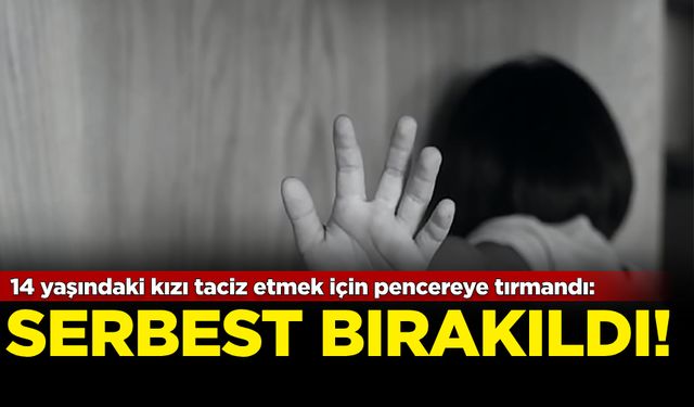 14 yaşındaki kızı taciz etmek için pencereye tırmandı: Serbest bırakıldı!