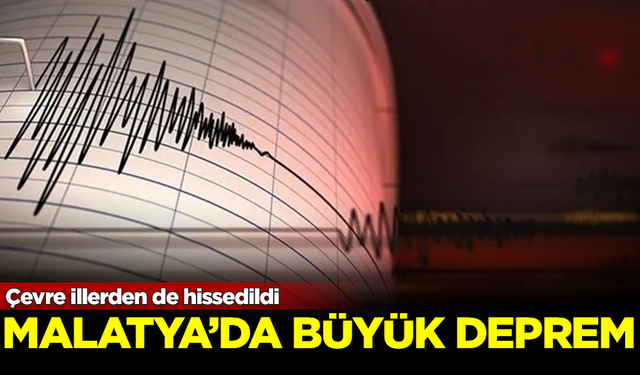 Malatya'da 5.9 şiddetinde büyük deprem! Çevre illerden de hissedildi