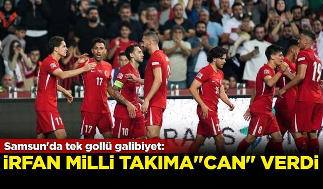 Samsun'da tek gollü galibiyet: İrfan milli takıma ''can '' verdi!