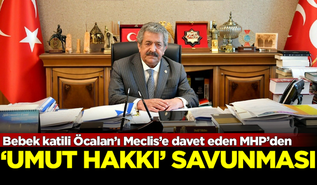 Bebek katili Öcalan'ı Meclis'e çağıran MHP'den 'Umut Hakkı' savunması