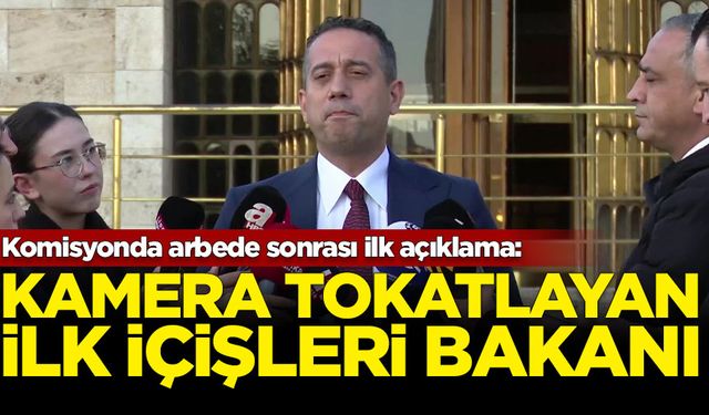 Komisyonda arbede sonrası ilk açıklama: Kamera tokatlayan ilk İçişleri Bakanı