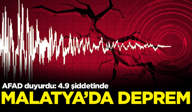 AFAD açıkladı: Malatya Doğanşehir'de 4.9 şiddetinde deprem