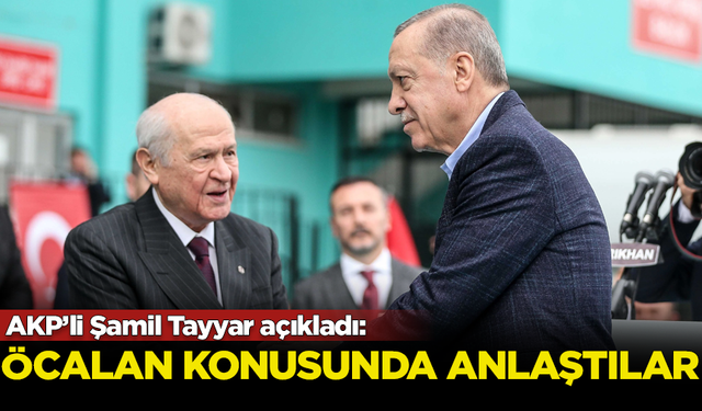 AKP’li Şamil Tayyar açıkladı: Erdoğan ve Bahçeli'den Öcalan anlaşması