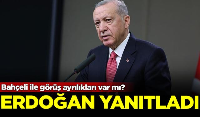 Bahçeli ile aralarında görüş ayrılıkları var mı? Erdoğan net yanıt verdi