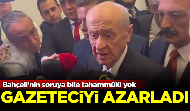 Bahçeli’nin soruya bile tahammülü yok! Meclis'te gazeteciyi azarladı