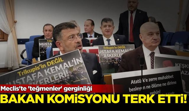 Meclis'te 'teğmenler' gerginliği: Bakan komisyonu terk etti