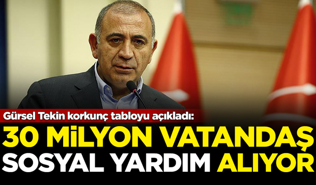 Gürsel Tekin korkunç tabloyu açıkladı: 30 milyon vatandaş sosyal yardım alıyor