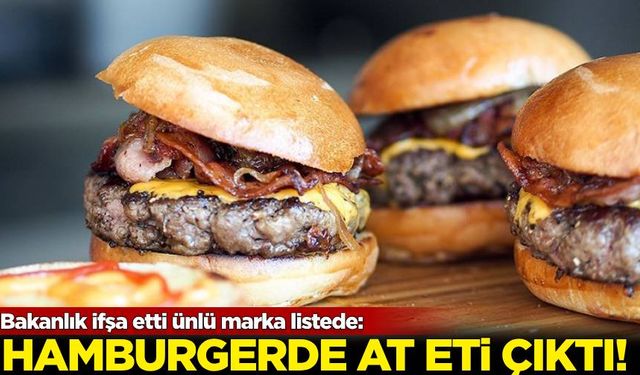 Bakanlık ifşa etti ünlü marka listede: Hamburgerden 'at eti' çıktı