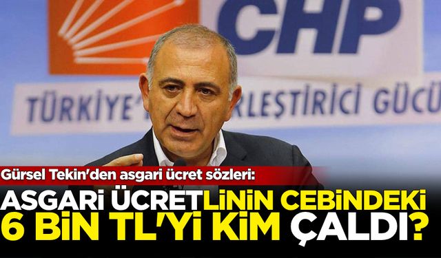 Gürsel Tekin'den asgari ücret sözleri! Asgari ücretlinin cebindeki 6 bin TL’yi kim çaldı?