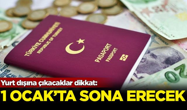 Yurt dışına çıkacaklar dikkat: 1 Ocak'ta sona erecek