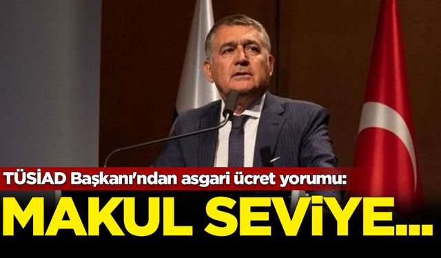 TÜSİAD Başkanı'ndan asgari ücret yorumu: Makul seviye...