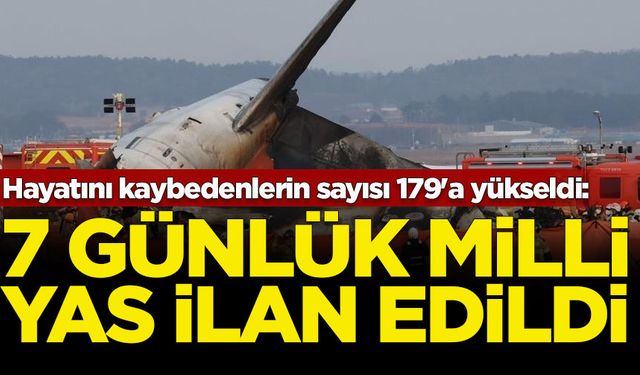 Güney Kore'deki uçak kazasında hayatını kaybedenlerin sayısı 179'a yükseldi: 7 günlük milli yas ilan edildi