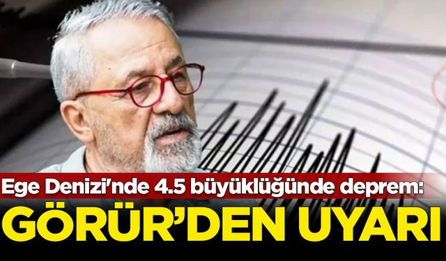 Ege Denizi'nde 4.5 büyüklüğünde deprem: Görür'den uyarı