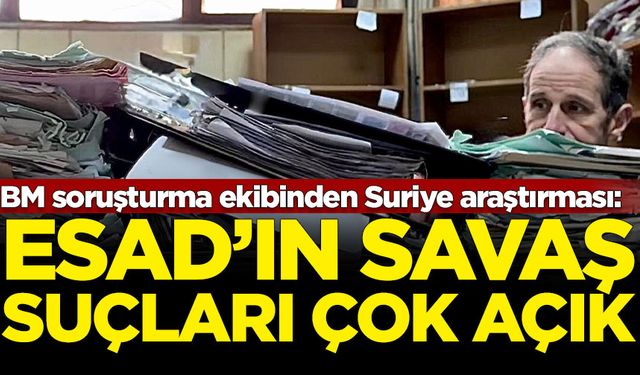 BM soruşturma ekibinden Esad'ın savaş suçları soruşturması: Çok açık